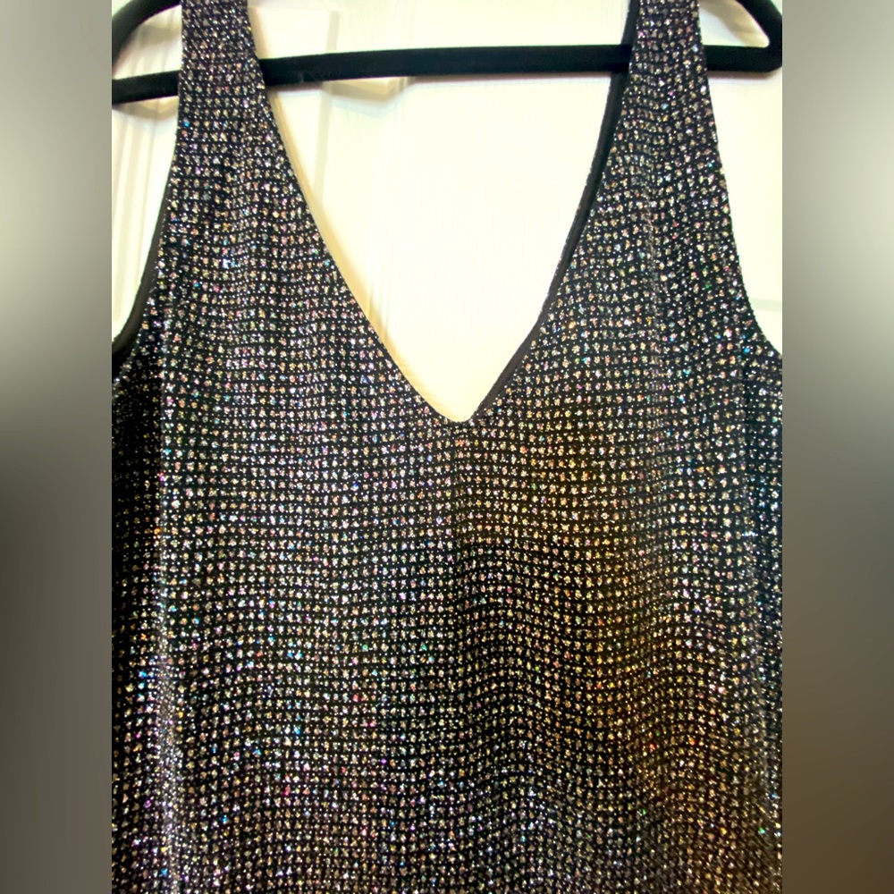 NWT XS H&M glitter v-neck tank